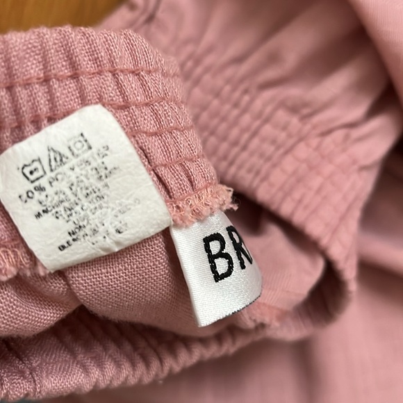 Vintage Dusty Rose Pink Elastic Waist Pleated Easy Summer Pants Trousers - Picture 12 of 12